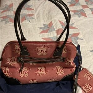Dooney & Bourke Red Satchel Bag with Structured Design